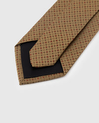 STICKYZOO Camel Lattice Tie construction with 45° bias cut, structured interlining and hand-finished interior, 145 x 8 cm