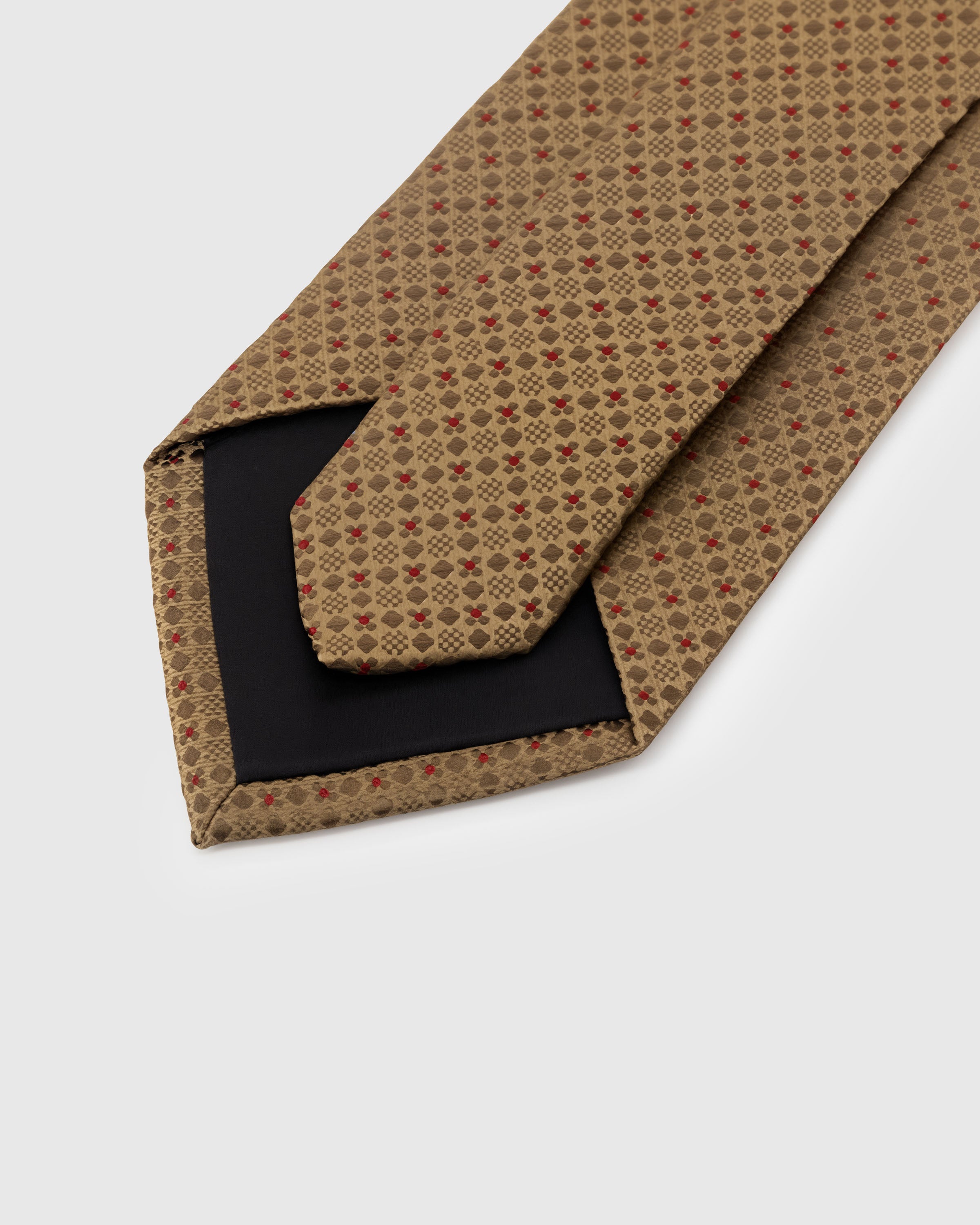 STICKYZOO Camel Lattice Tie construction with 45° bias cut, structured interlining and hand-finished interior, 145 x 8 cm