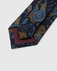 STICKYZOO Navy Twin Stripe Tie construction with structured interlining and hand-finished slip stitching, 145 x 8 cm