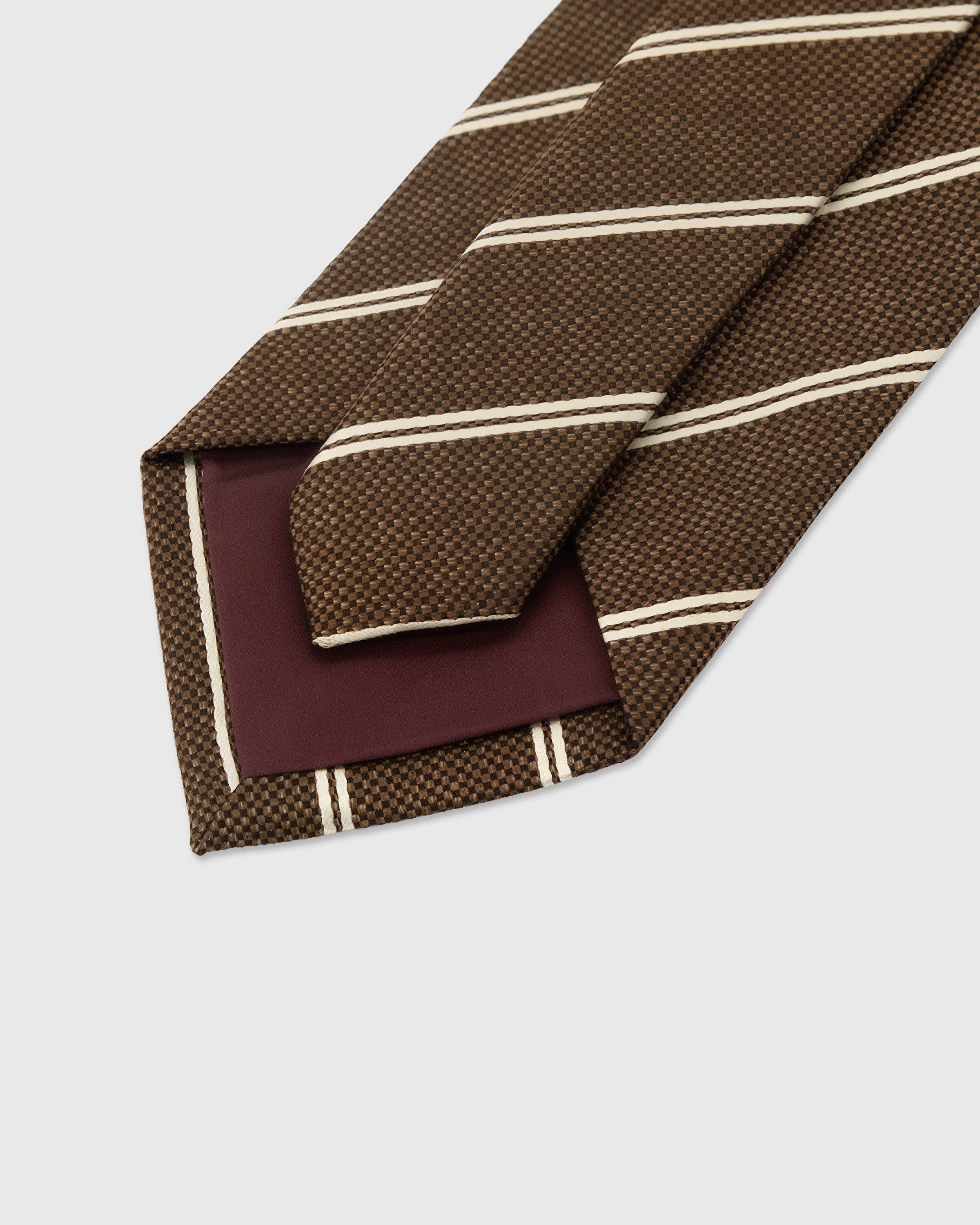 STICKYZOO Espresso Pencil Stripe Tie, 100,000+ sold, structured interlining and hand-finished interior, 145 x 8 cm