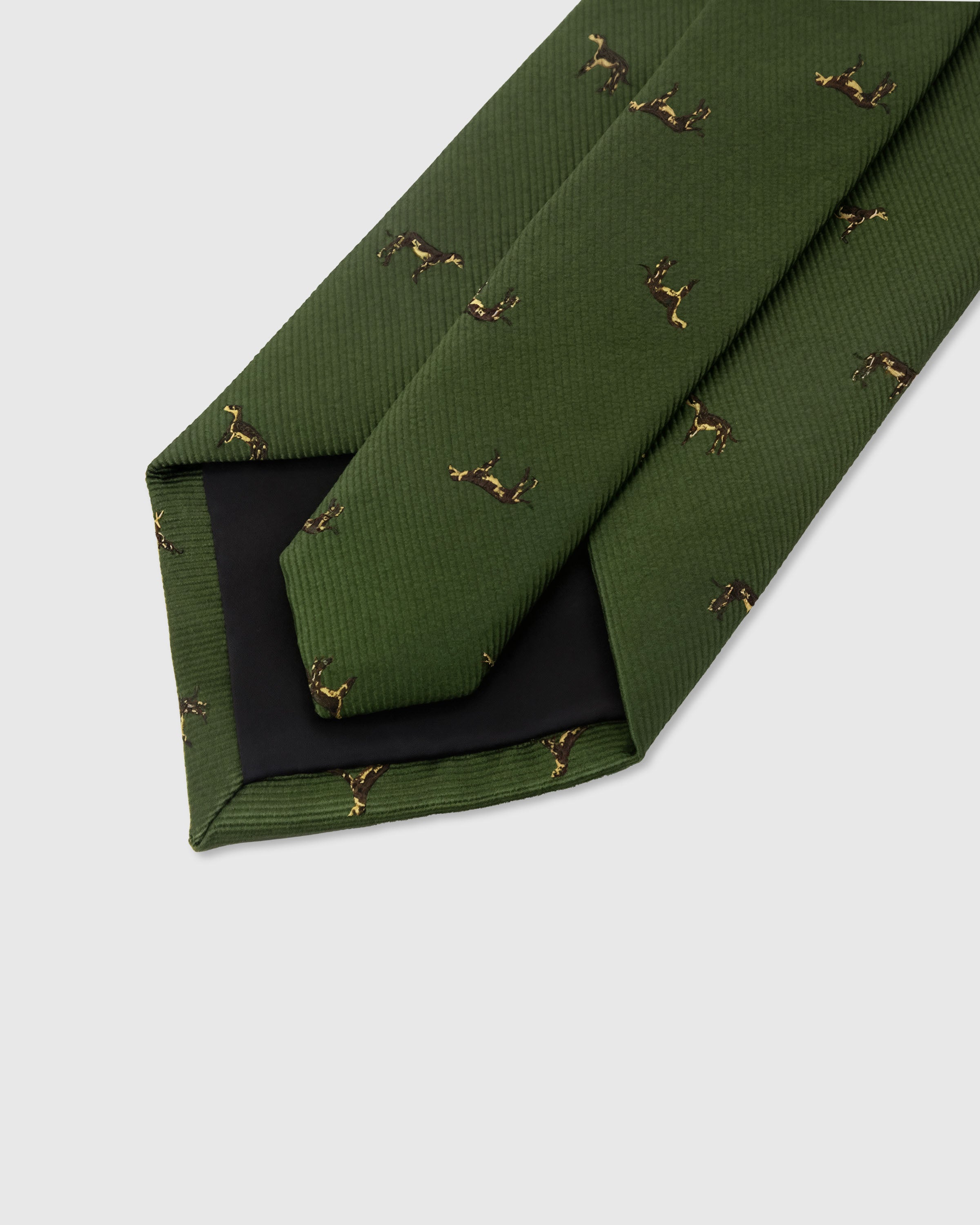 {{Loved by thousands}} STICKYZOO Moss Pointer Tie, loved by thousands, structured interlining and hand-finished slip stitching, 145 x 8 cm