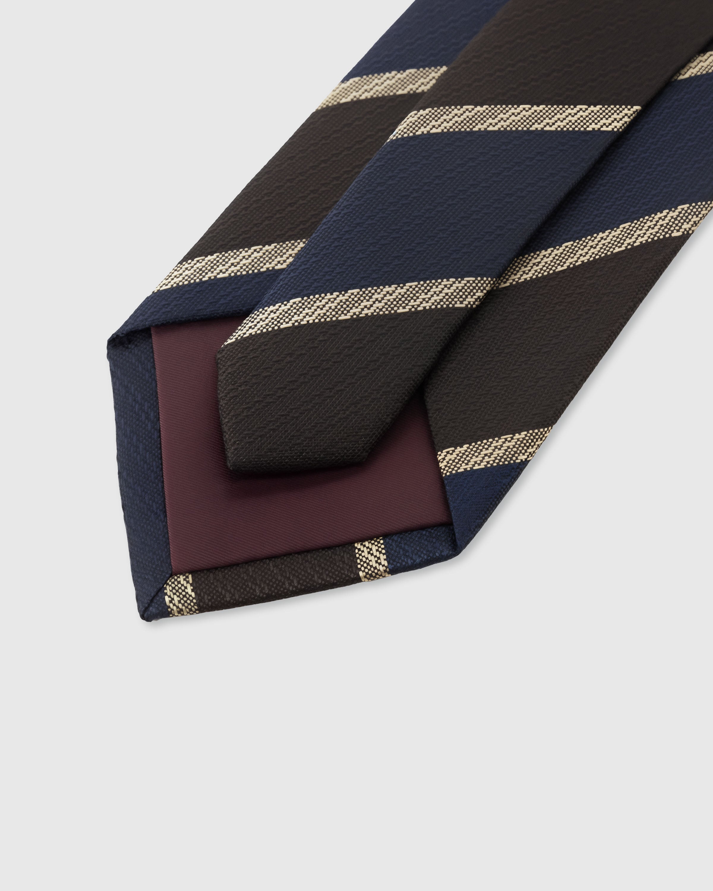 ESPRESSO NAVY STRIPE TIE — Rated 4.9★ with 100,000+ sold, gift-ready STICKYZOO packaging, designed in Amsterdam