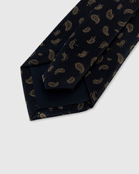 STICKYZOO NOIR SCATTERED PAISLEY TIE — 45° bias-cut Italian method, structured interlining, rated 4.9★