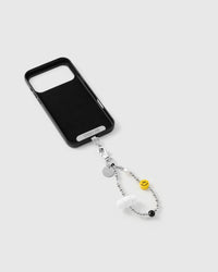 Inside of phone case showing STICKYZOO Phone Strap Card attachment slot