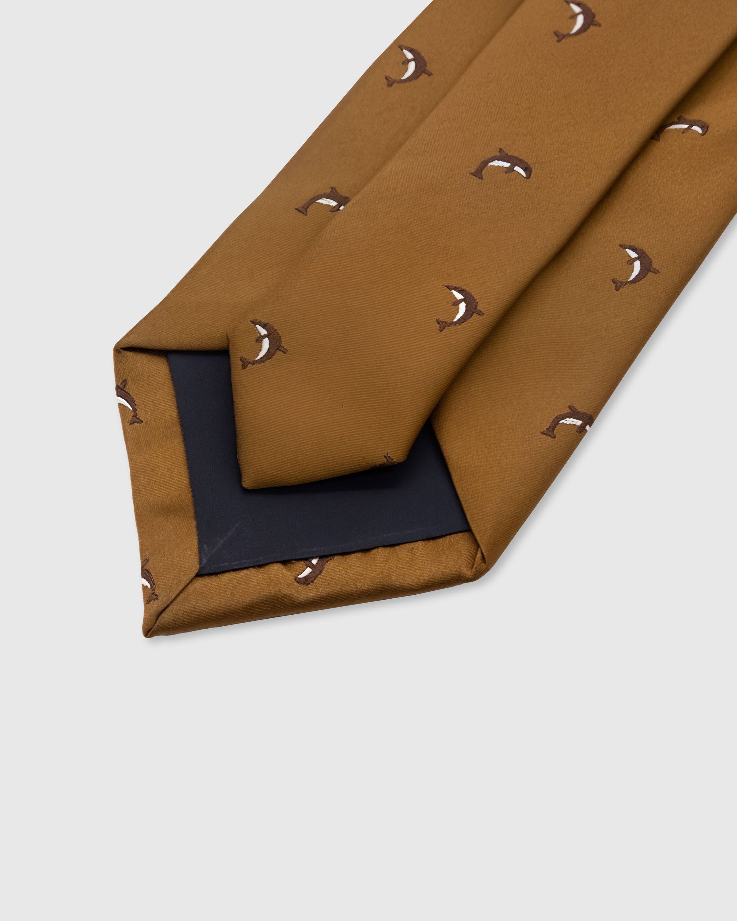 CARAMEL DOLPHIN TIE — Rated 4.9★ with 100,000+ sold, gift-ready STICKYZOO packaging, designed in Amsterdam