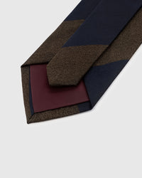 STICKYZOO Midnight Block Tie back detail with structured interlining and hand-finished slip stitching, 145 x 8 cm