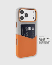 PORTEMONNEE TELEFOONHOESJE — GRIJS ORANJE