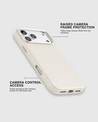 TEXTURED LEATHER CASE — WHITE
