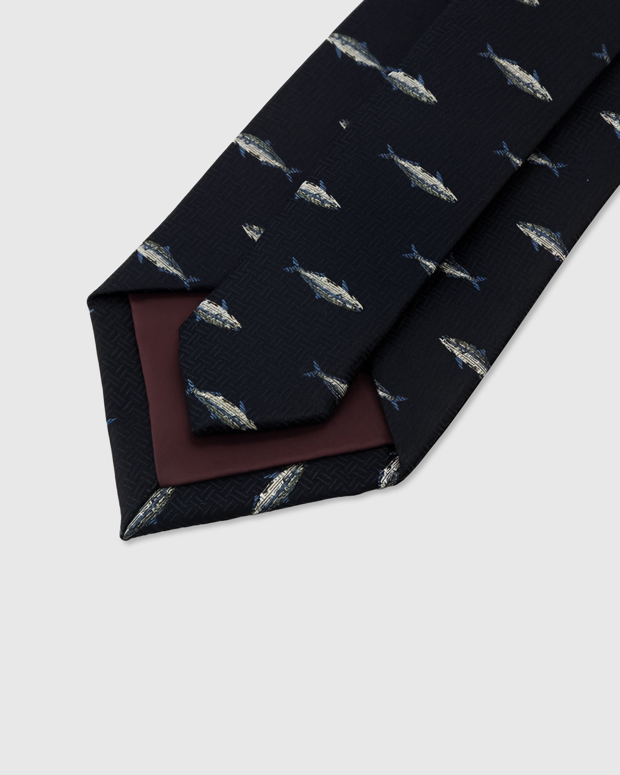 STICKYZOO Midnight Trout Tie, loved by thousands, structured interlining and hand-finished slip stitching, 145 x 8 cm