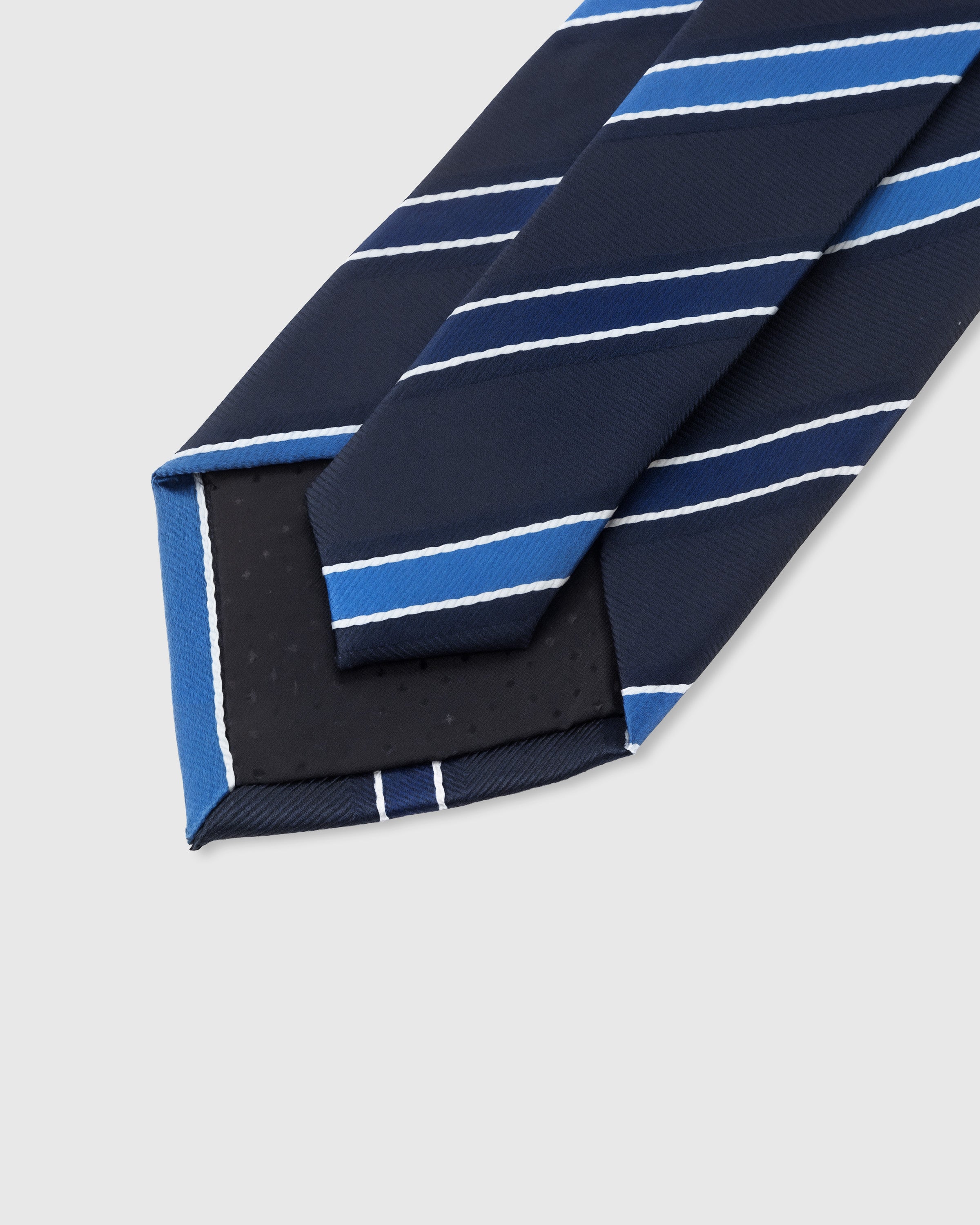 STICKYZOO Midnight Cobalt Stripe Tie, 100,000+ sold, structured interlining and hand-finished interior, 145 x 8 cm
