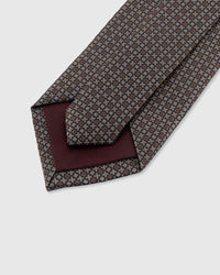 STICKYZOO TAUPE LATTICE TIE — 45° bias-cut Italian method, structured interlining, rated 4.9★