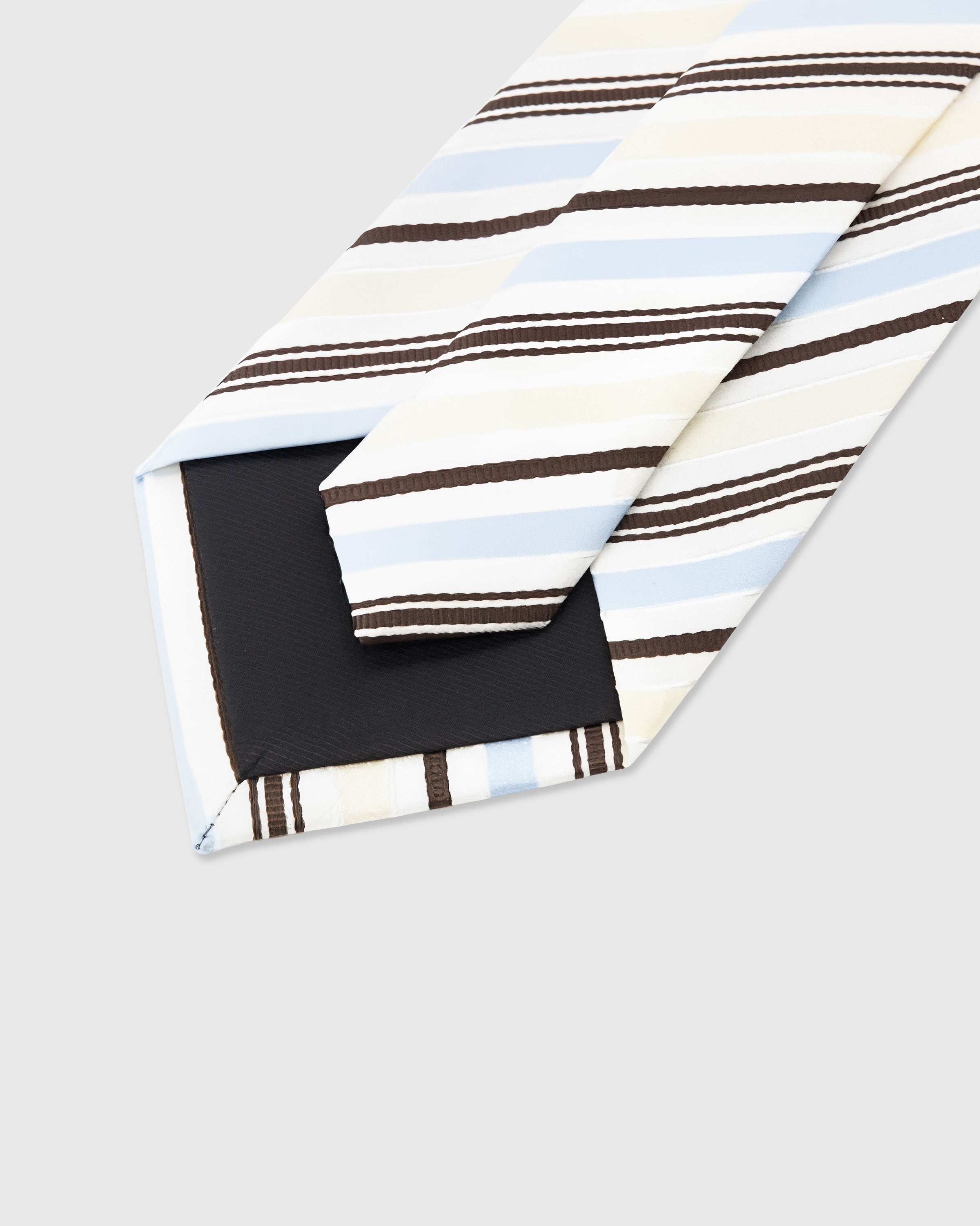 STICKYZOO Ivory Coastal Stripe Tie rated 4.9 stars, gift-ready premium packaging, 145 x 8 cm