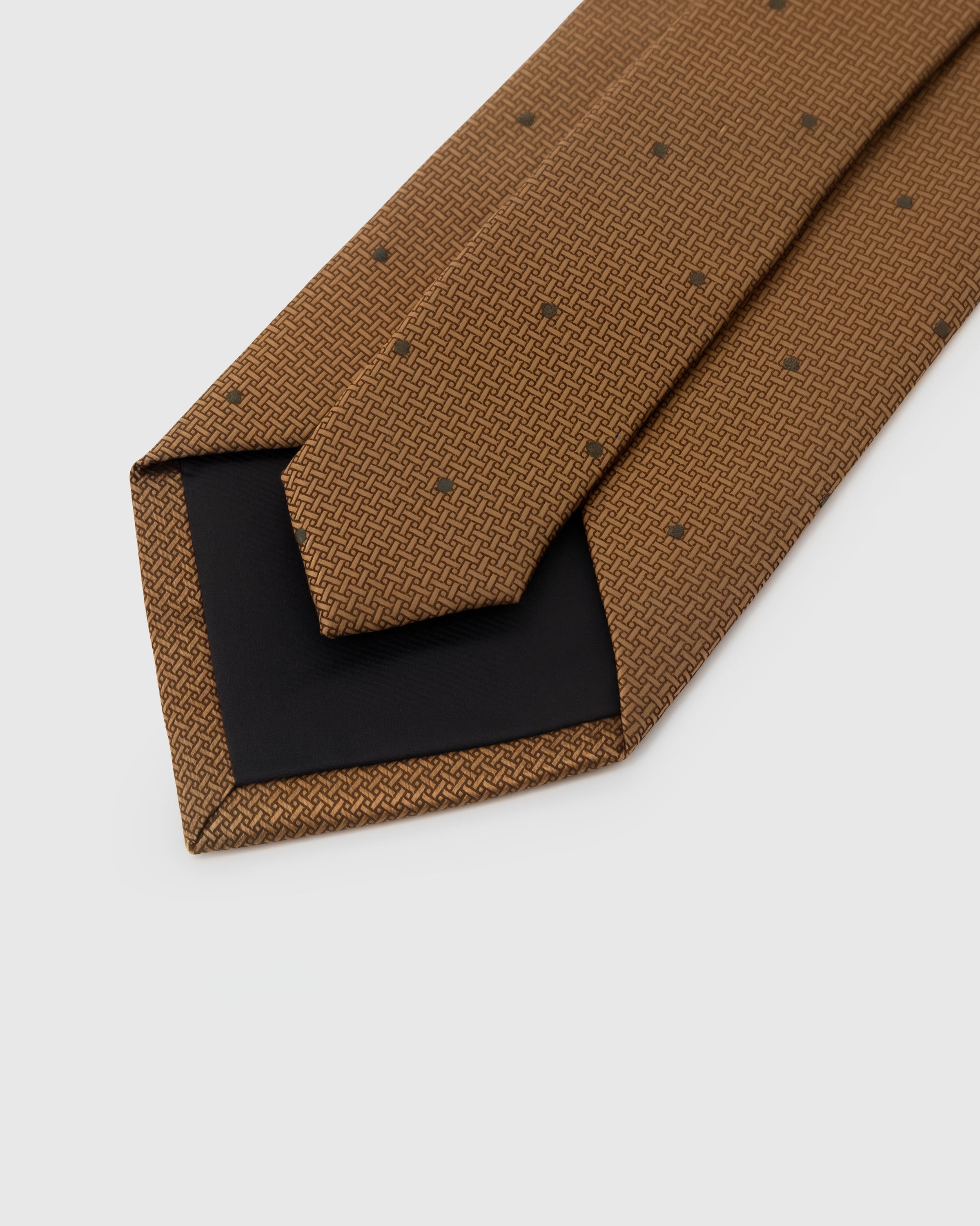 STICKYZOO Charcoal Taupe Stripe Tie construction with structured interlining and hand-finished slip stitching, 145 x 8 cm