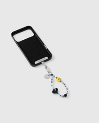 Inside of phone case showing STICKYZOO Phone Strap Card attachment