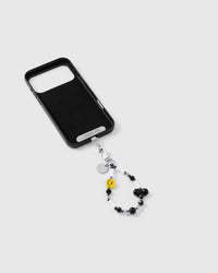 Inside of phone case showing STICKYZOO Phone Strap Card attachment
