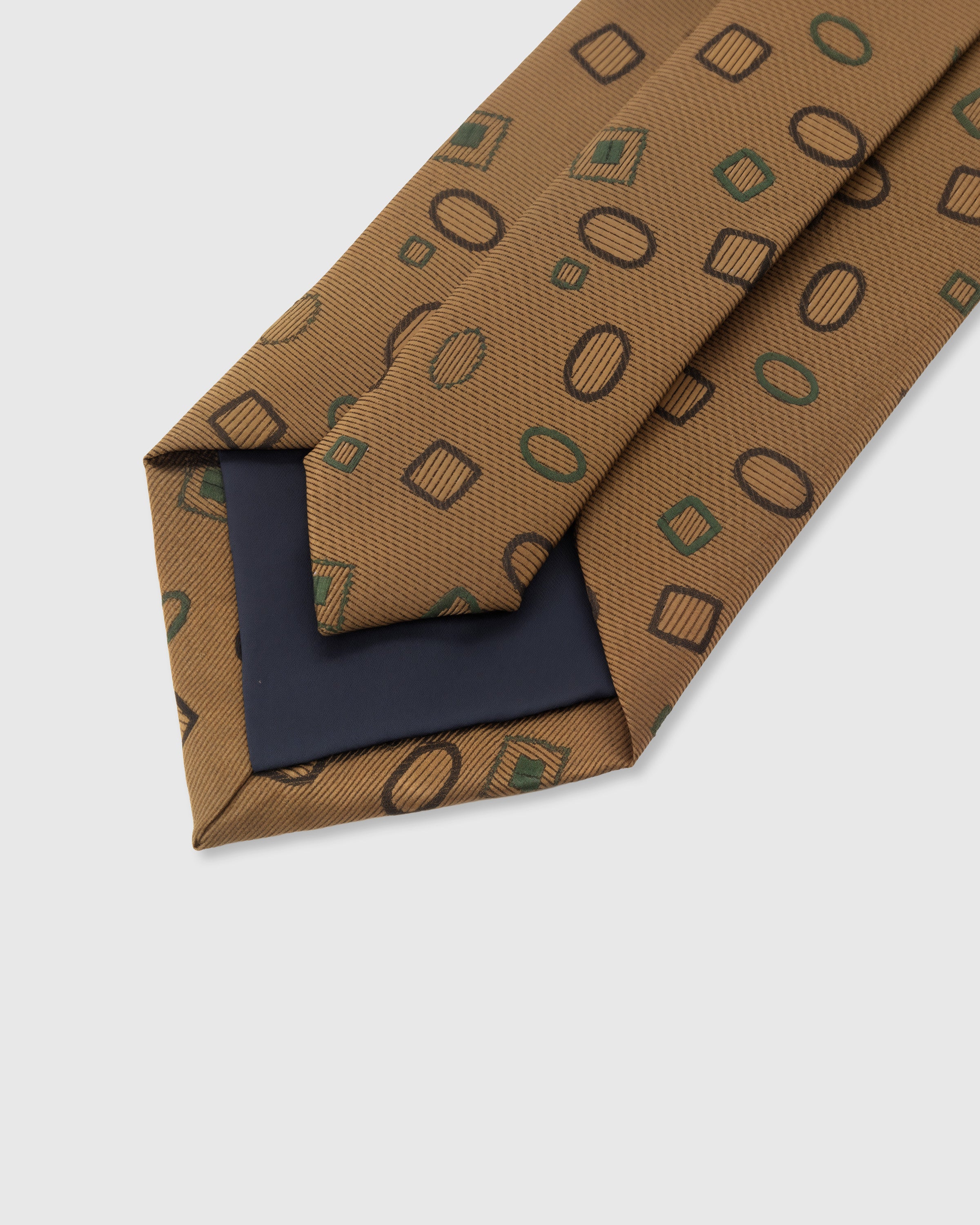 STICKYZOO Caramel Geo Scatter Tie rated 4.9 stars, gift-ready premium packaging, 145 x 8 cm