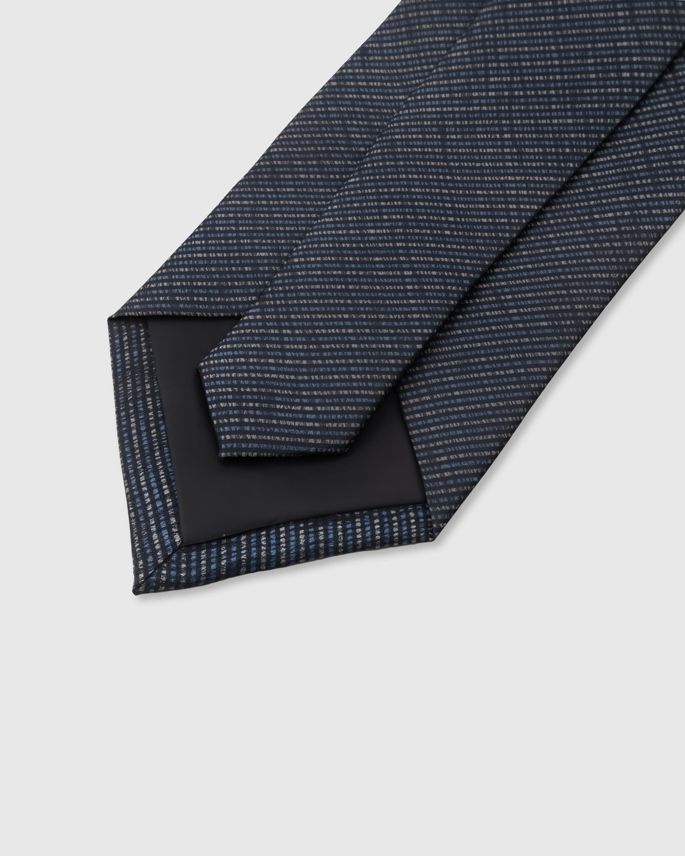 STICKYZOO Graphite Textured Tie showing gift-ready STICKYZOO premium packaging, 145 × 8 cm, designed in Amsterdam