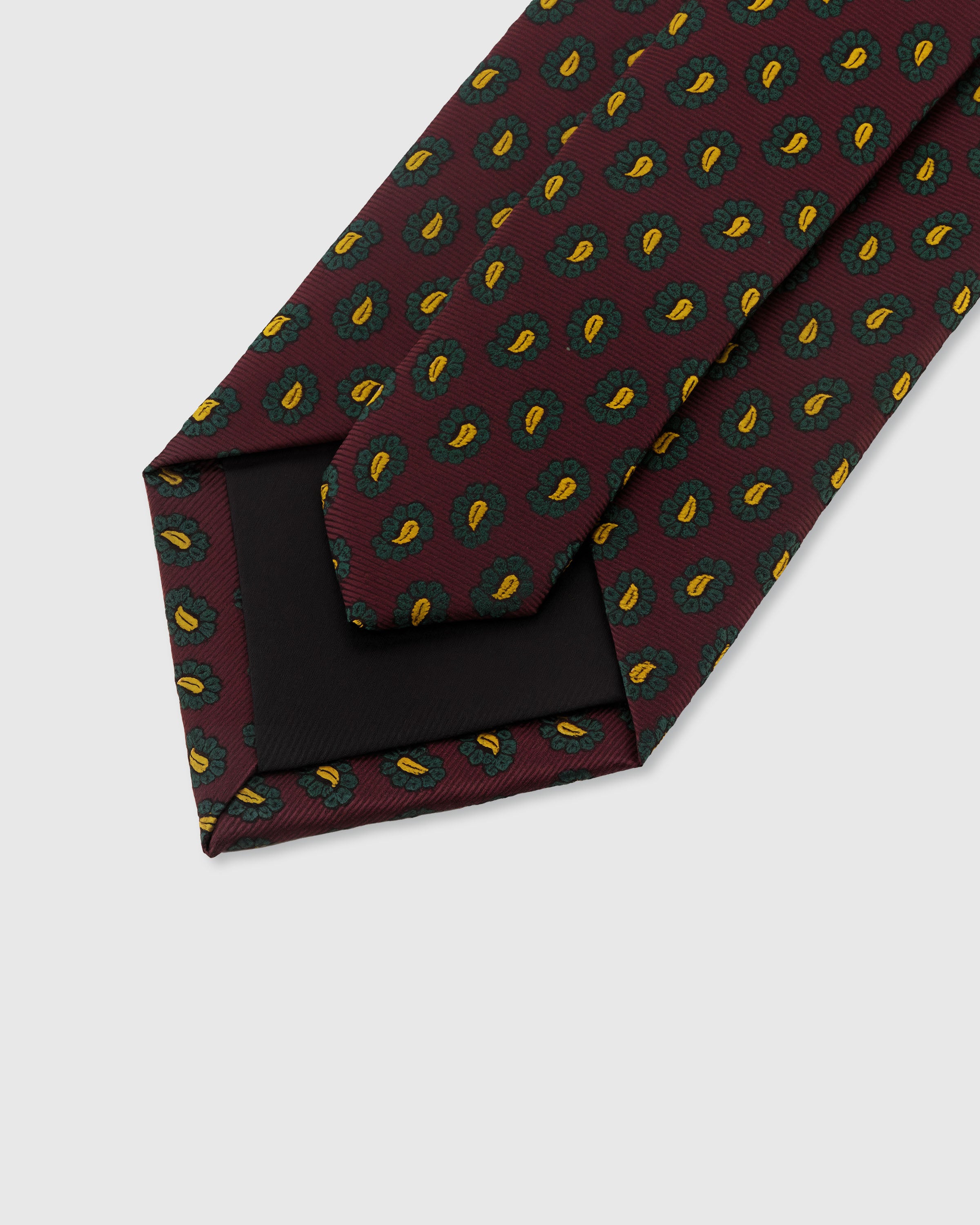 STICKYZOO OXBLOOD PAISLEY TIE — 45° bias-cut Italian method, structured interlining, rated 4.9★
