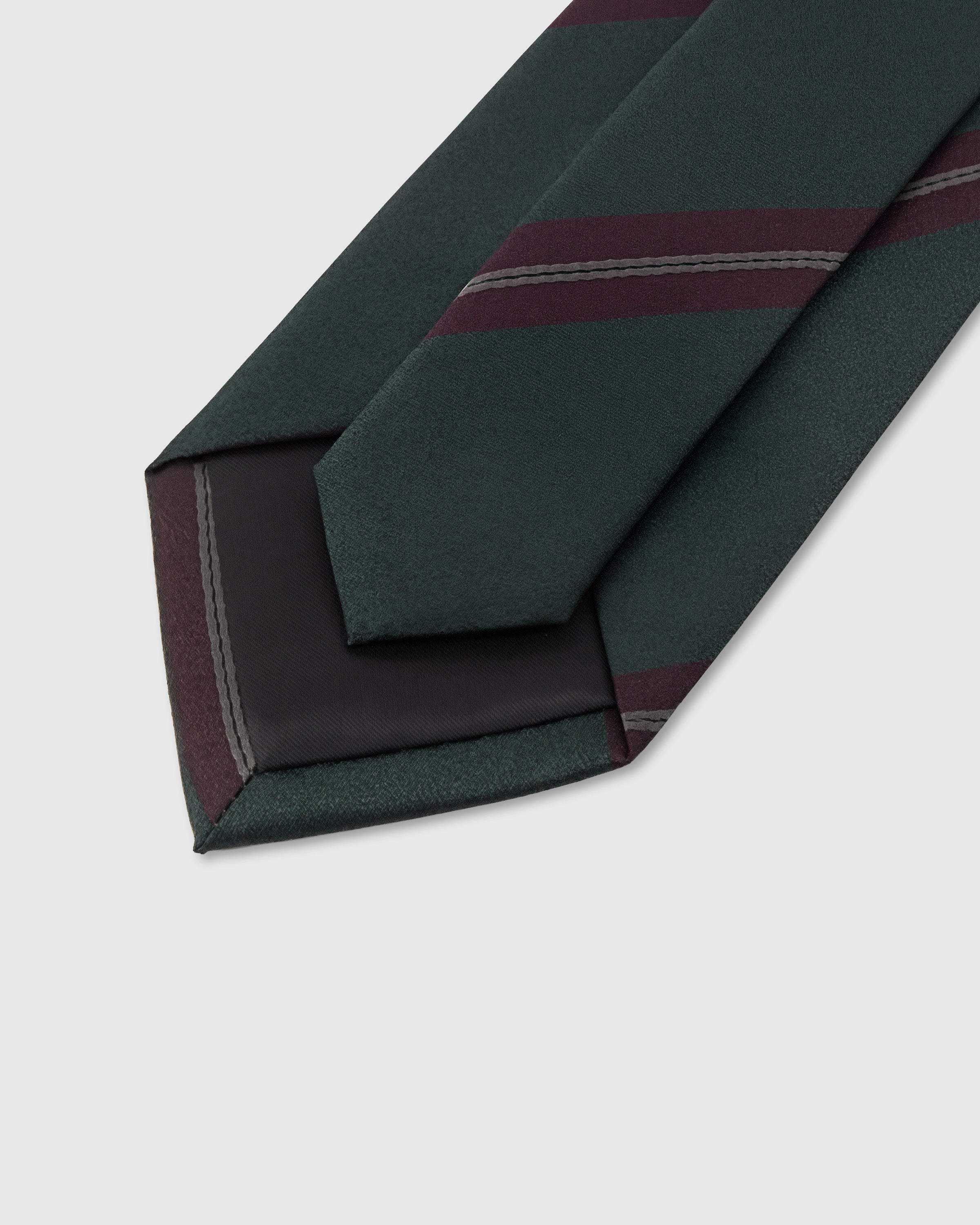 STICKYZOO Evergreen Merlot Stripe Tie, 100,000+ sold, structured interlining and hand-finished interior, 145 x 8 cm