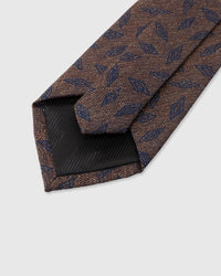 STICKYZOO Walnut Leaf Scatter Tie, 100,000+ sold, structured interlining and hand-finished interior, 145 x 8 cm