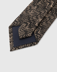 STICKYZOO Onyx Herringbone Tie, 100,000+ sold, structured interlining and hand-finished interior, 145 x 8 cm