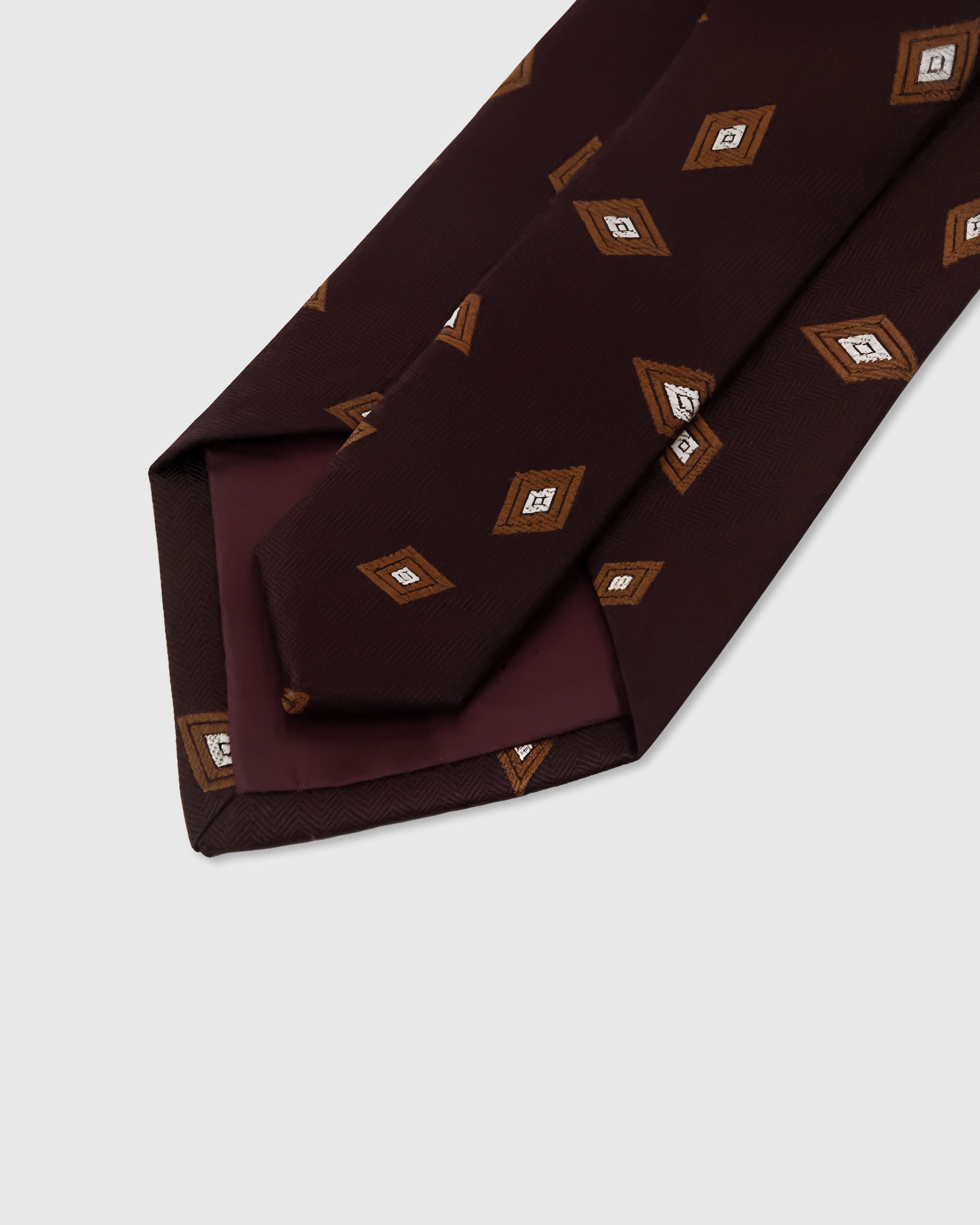 STICKYZOO Plum Lozenge Tie, 5,000+ verified reviews, structured interlining and hand-finished slip stitching, 145 x 8 cm