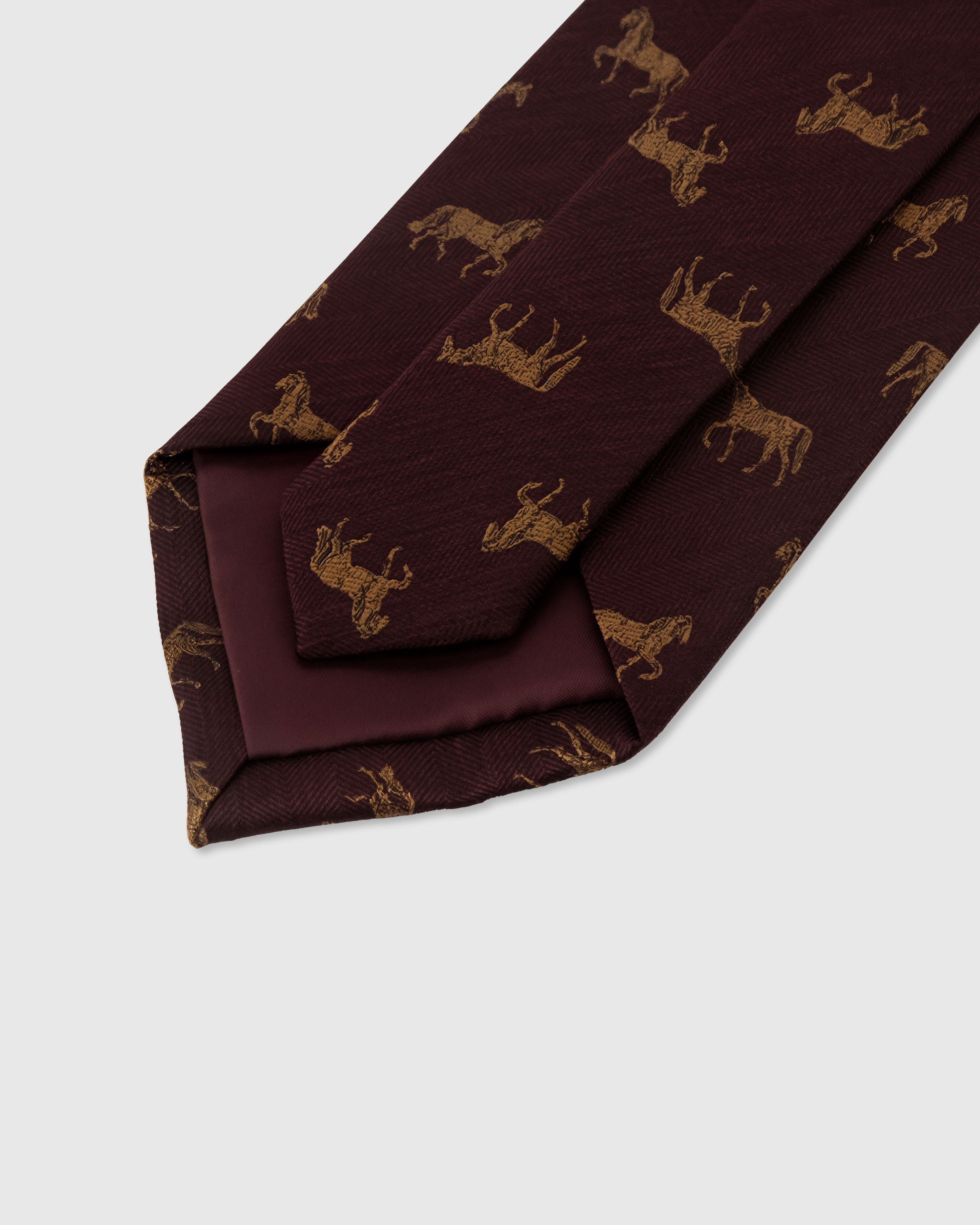STICKYZOO Garnet Stallion Tie, 100,000+ sold worldwide, structured interlining and hand-finished slip stitching, 145 x 8 cm