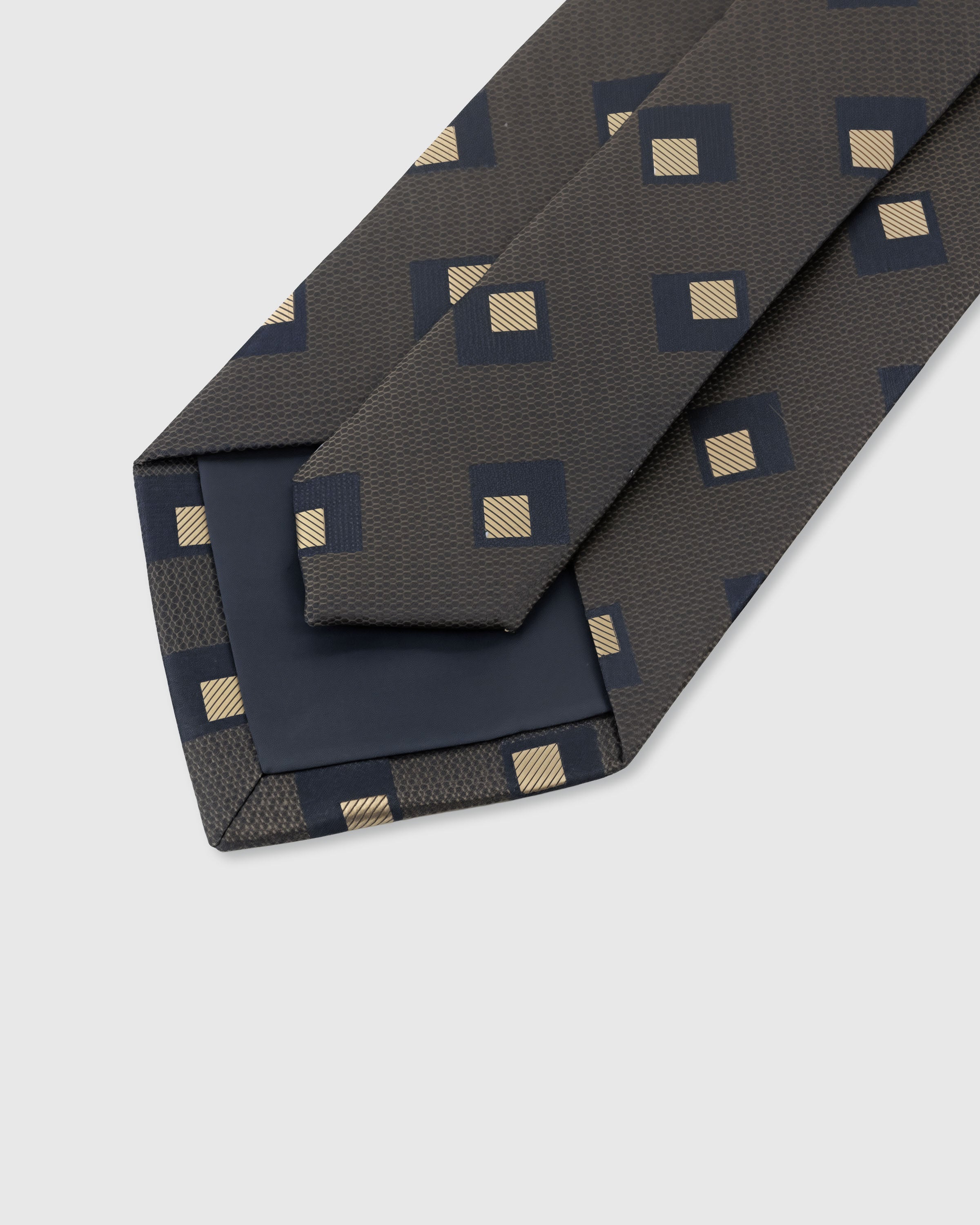STICKYZOO GRAPHITE DIAMOND TIE — 45° bias-cut Italian method, structured interlining, rated 4.9★