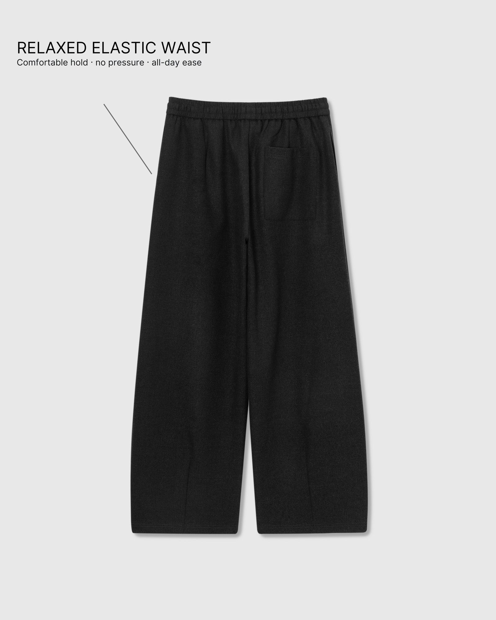 WOOL DRAPE RELAXED PANTS