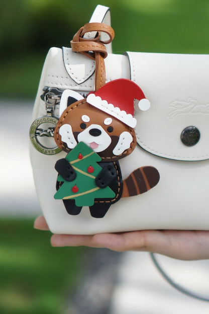 RACCOON CHRISTMAS BAG CHARM