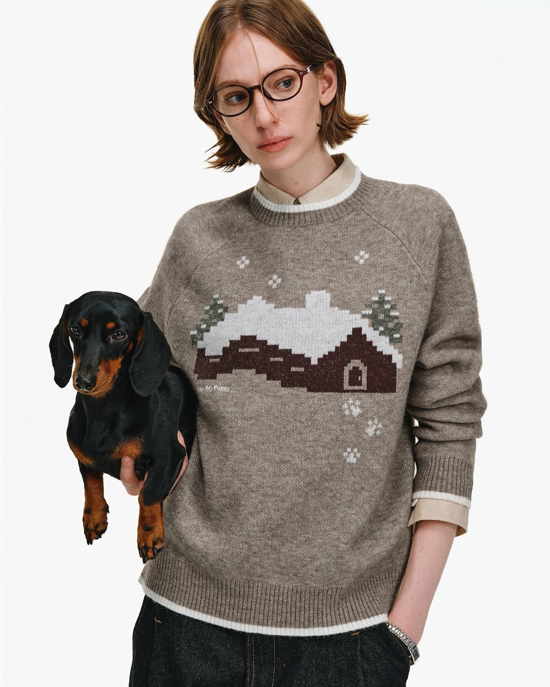 HOLIDAY PUPPY HOME SWEATER
