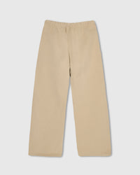 Back view of STICKYZOO cream Teddy Bear Sweatpant showing straight-leg silhouette and elastic waistband