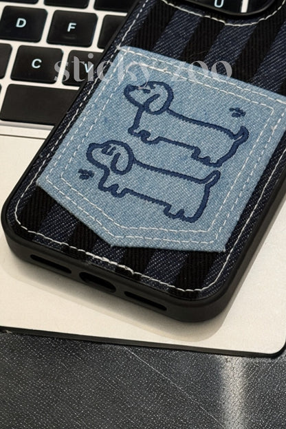 DENIM DACHSHUND CASE