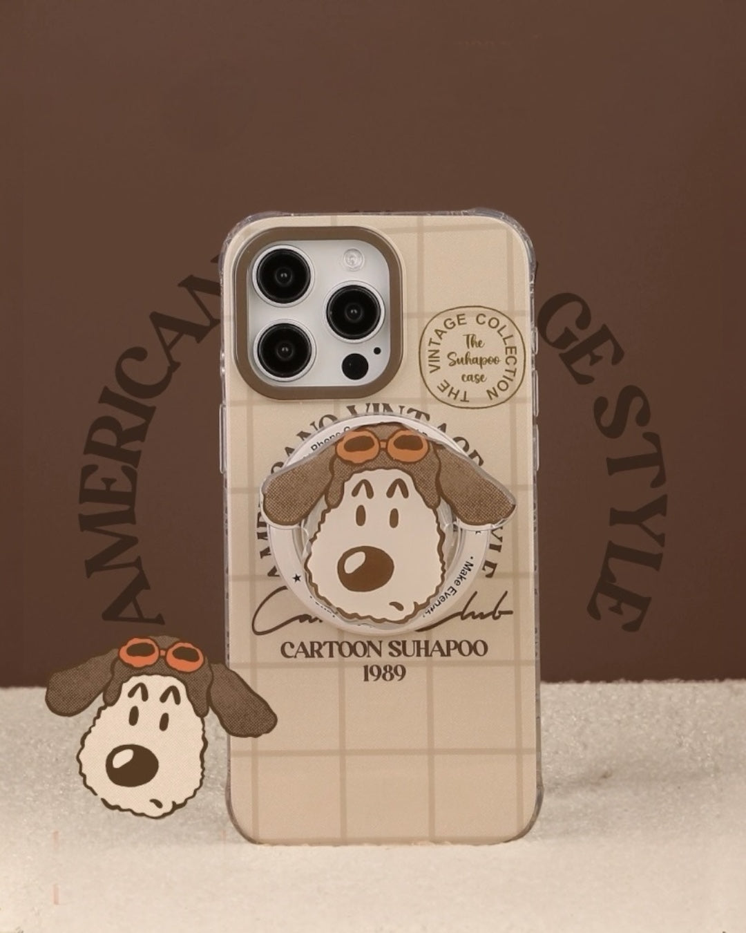 sticky zoo 犬デザイン iPhone16promax iPhoneケース カバー
