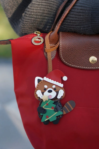 RACCOON CHRISTMAS BAG CHARM