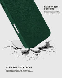 TEXTURED LEATHER CASE — GREEN