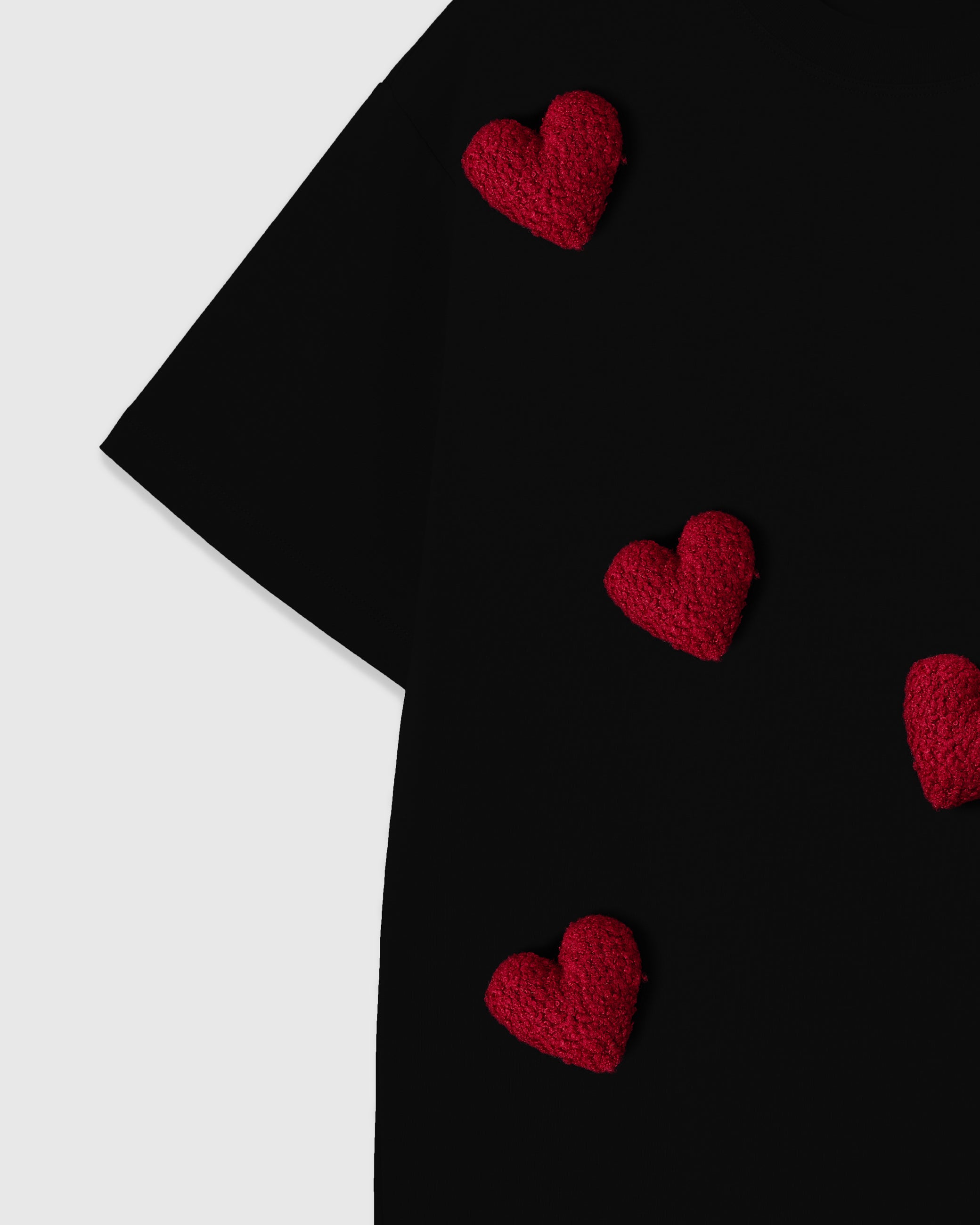 230gsm Plush Heart T-Shirt · Handmade 3D Cotton Tee – STICKYZOO®