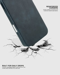 VINTAGE LEATHER PHONE CASE — BLUE