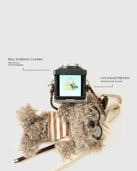Close-up of the POODLEGRAM mini camera live preview screen showing a captured photo, by STICKYZOO
