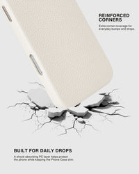TEXTURED LEATHER CASE — WHITE