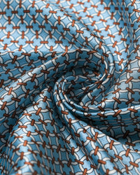 BLUE TRELLIS SILK SCARF