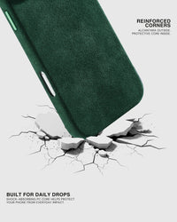 Pouzdro na telefon Alcantara — Evergreen