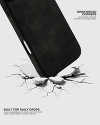 FUNDA PARA TELÉFONO ALCANTARA — NEGRA