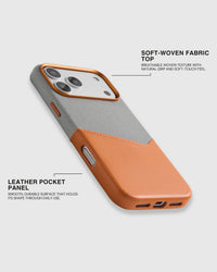 PORTEMONNEE TELEFOONHOESJE — GRIJS ORANJE