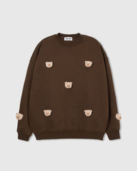 BLUZA Z KIESZENIĄ NA UCHO TEDDY W KRATĘ