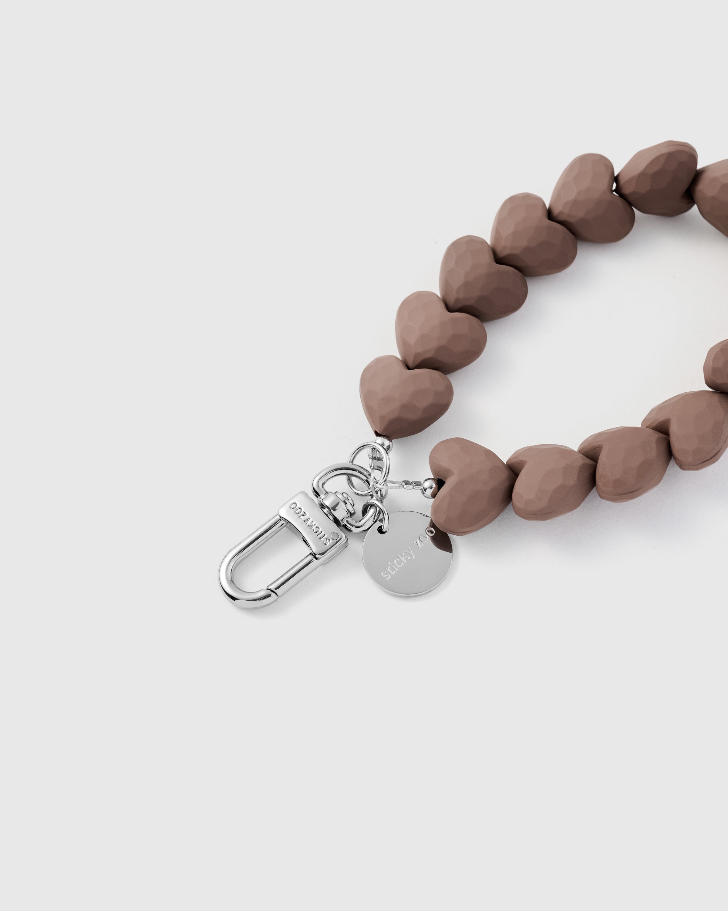 CORREA PARA TELÉFONO CON DISEÑO DE CORAZÓN MOKA