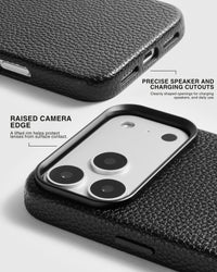 TEXTURED LEATHER CASE — BLACK