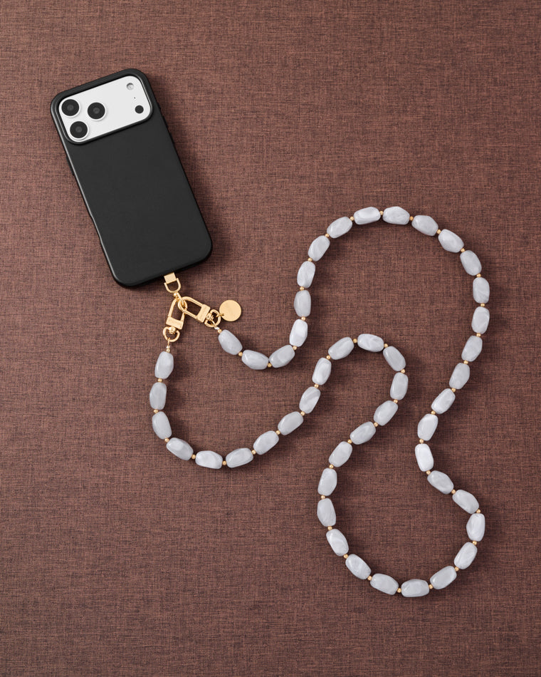 CLOUD MARBLE LINK PHONE STRAP