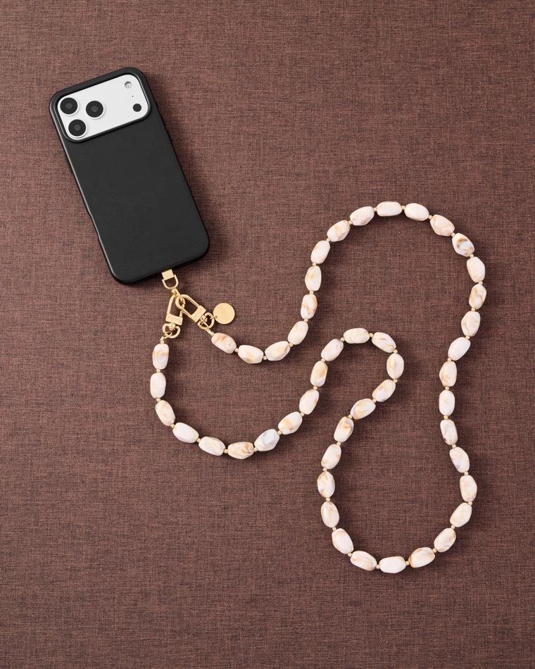 BLUSH MARBLE LINK PHONE STRAP