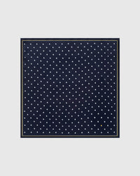 Regatta sailboat silk scarf with hand-illustrated white sailboats on a navy field by STICKYZOO